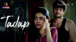 Tadap Episode 5 on Atrangii — a woman looks away pensively while a man stands close behind her
