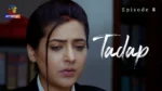 Tadap Episode 8 on Atrangii – a woman with a serious expression